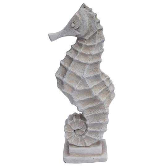 Santa's Workshop 16.5" Antique White Sea Horse Décor